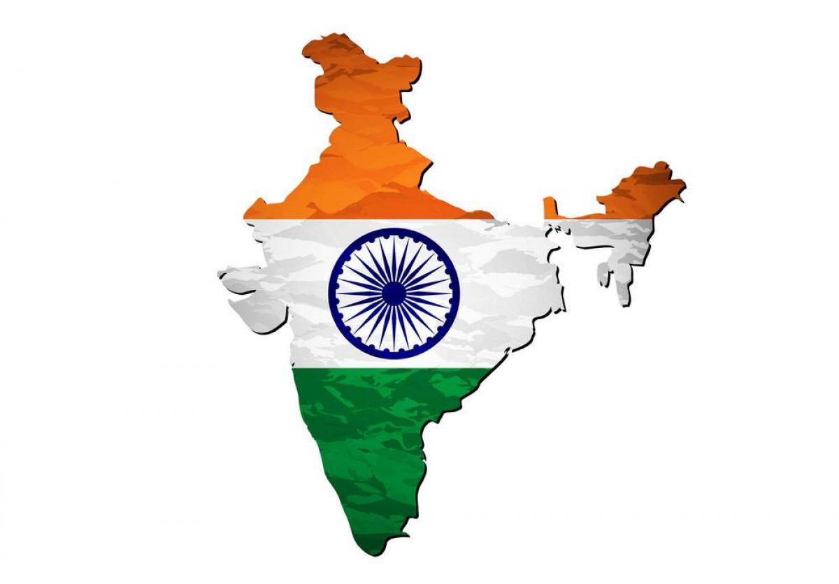 Carte du drapeau indien