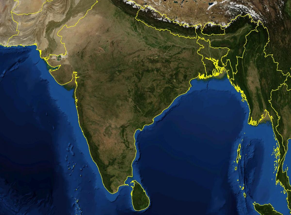 Carte du ciel de l'Inde